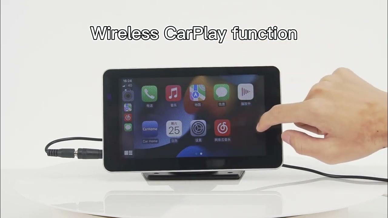 7inch Portable Wireless Carplay Android Auto Bluetooth Audio Hands Free