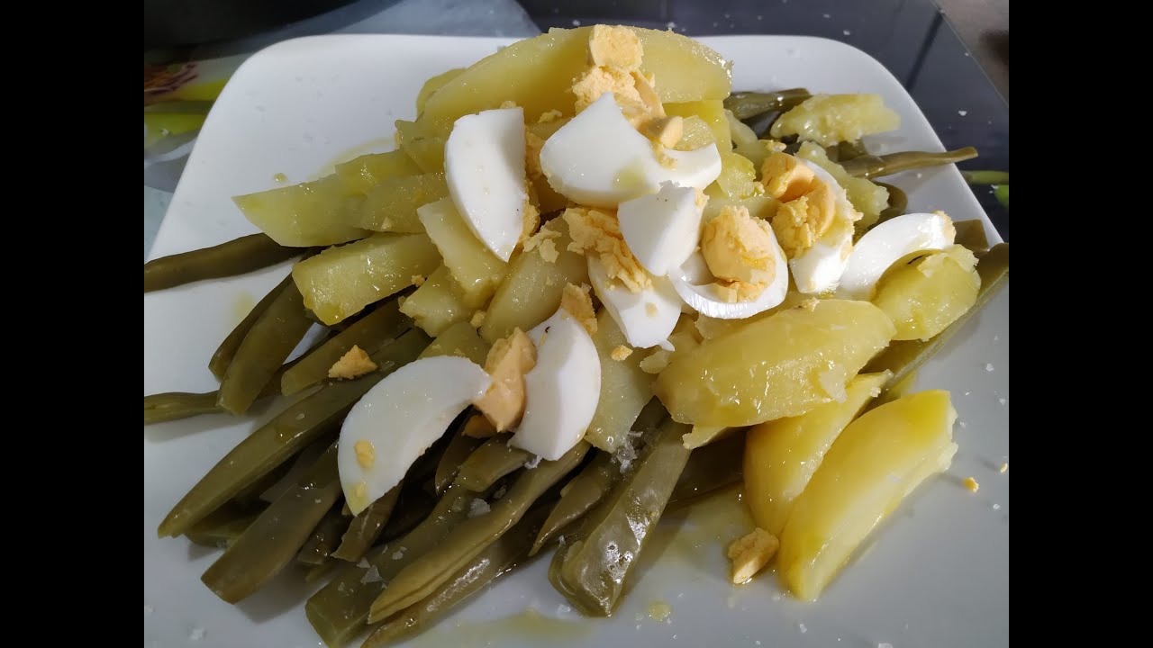 JUDIAS A LA VERTICAL CON PATATAS Y HUEVO DURO EN MAMBO!!!