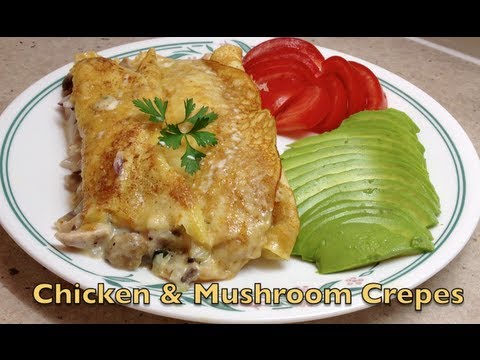 Chicken and Mushroom Crepes Video recipe cheekyricho