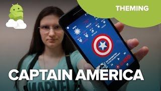 Make sure you are Civil War ready with a Captain America Theme on your Android screenshot 1