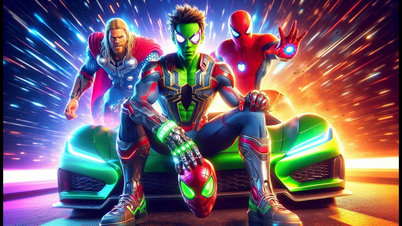 “Spider-Man, Hulk, and Thanos in One Place?! Epic Car Ride!” ✅ 