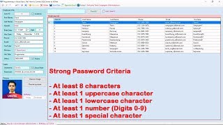 VB.Net and SQL Server 2017 : Password Complexity Requirements (Strong Password Criteria)