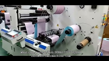 High Speed automatic Intermittent paper label rotary die cutting machine with turret rewinder
