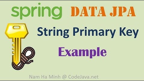 Spring Data JPA Hibernate String Primary Key Example