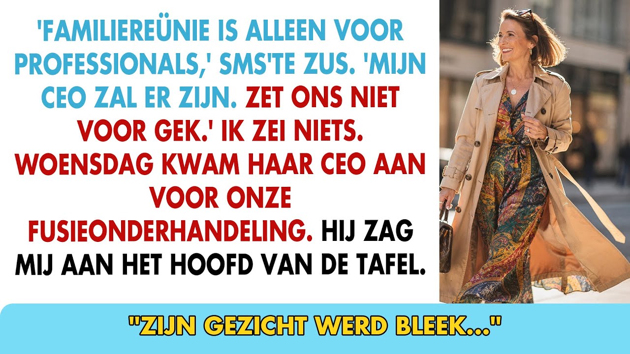 Zus: 'Sla reünie over, mijn baas vindt je een mislukking' - Tot haar baas mijn directie inliep