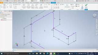 INVENTOR 2022 TUBULAÇAO SKETCH3D