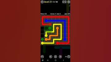 How To Solve Flow Free Extreme Pack 2 Level 21 8x8 Hard Board Walk Through Solution Walkthrough