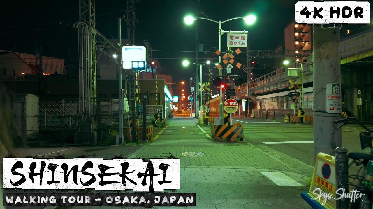 Osaka’s Shinsekai After Midnight – Cinematic 3 AM Walk Through the Neon Streets