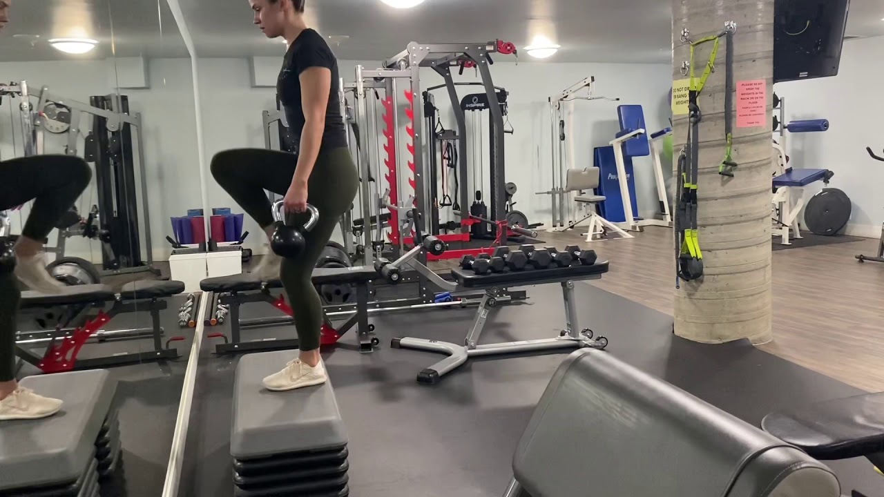 Step Up to Reverse Lunge - YouTube