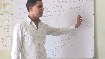 The intersection of three lines X-Y=0 ,X+2Y=3 and 2X+Y=6 is a(1)Right.....JEE Main PYQ (2021)l Math