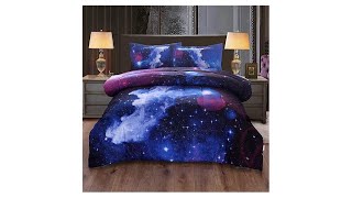 NTBED Galaxy Comforter Set Twin Size Soft Microfiber Sky Oil Printing Outer Space Bedding Sets for