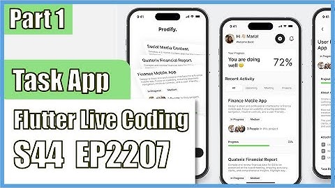 [Flutter] Flutter Live Coding EP2207 (Task Management App UI Part 1)