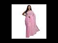 Garden Vareli Brasso Floral Print Saree Review | Pink Party Wear Saree #Saree #floralprint #fashion