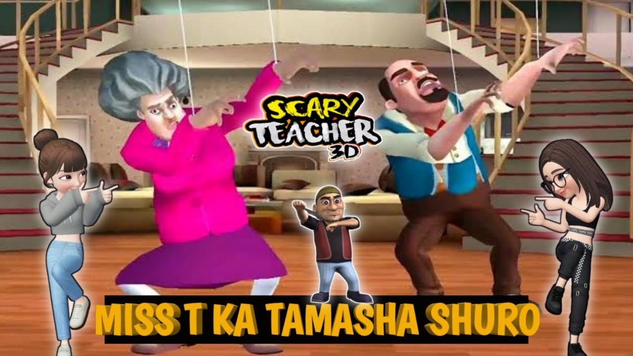 SCARY TEACHER 3D | Puppet Dance ( I MADE HER DANCE ON MY TUNES ) # ...
