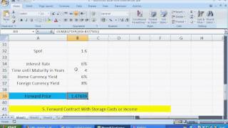VsCap: How to value forwards/futures in excel