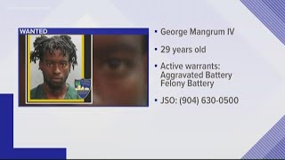 JSO searching for suspect with two active warrants for battery