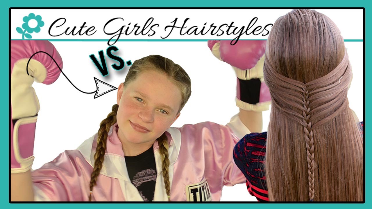MERMAID Half Braid | CuteGirlsHairstyles vs BlueEyedJackson