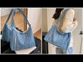 👜 Bolso Denim Desde Vaqueros Viejos | Shoulder Bag From Old Jeans | Upcycled Crafs | Bags Ideas