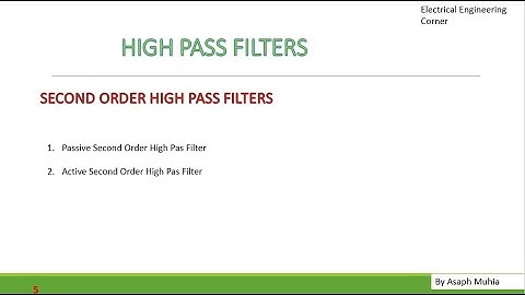 Second Order HIgh Pass Filters