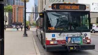 CTA Bus Ride 4 Cottage Grove From Roosevelt/Michigan To Illnois/Center New Flyer D40LF 2006 #1262