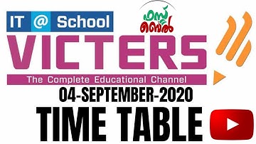 ITS VICTERS CHANNEL ONLINE CLASSES TIME TABLE | 04-SEPTEMBER-20 | FIRST BELL