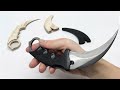 My first time to paint the CSGO karambit from popsicle stick