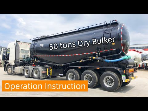 40M³ 50Tons Cement Tank Bulker Operation Instruction | How To Use A Dry Bulk Truck
