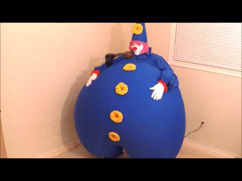 clown inflation while standing
