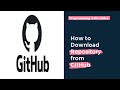 How to download repository from github