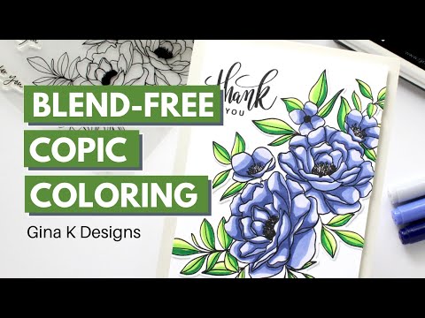 Blend-FREE Copic Coloring | Gina K Designs Spring Bouquet