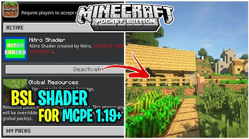 Bsl shader for Minecraft pocket edition 1.19+ || mediafire download link