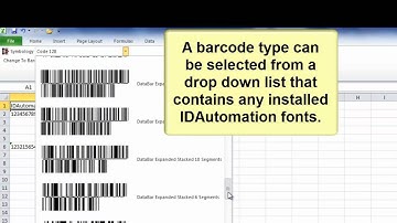 How to Create Barcodes in Microsoft Excel using Barcode Fonts and Excel Add-In