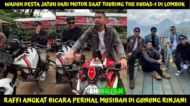 THE TRAGEDY OF THE DUDAS-1 TOURING AT THE FOOT OF MOUNT RINJANI SMP DESTA FELL OFF THE MOTORCYCLE...