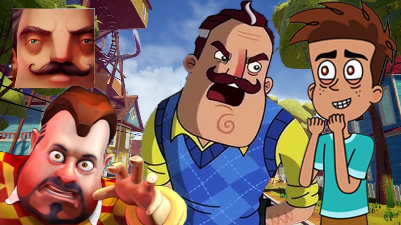 Hello Neighbor - My New Neighbor Player Dark Riddle Butcher MrBeast ...