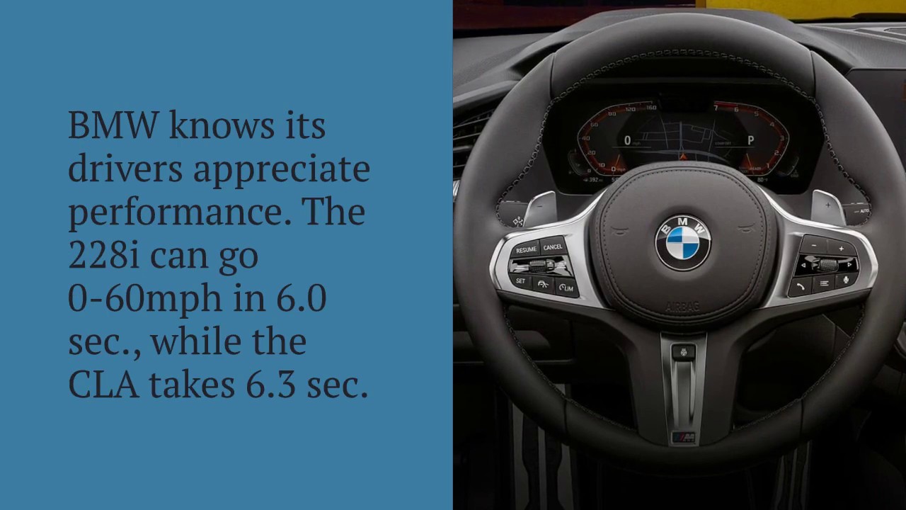2020 BMW 228i xDrive Gran Coupe VS. MB CLA 250 Comparison - YouTube