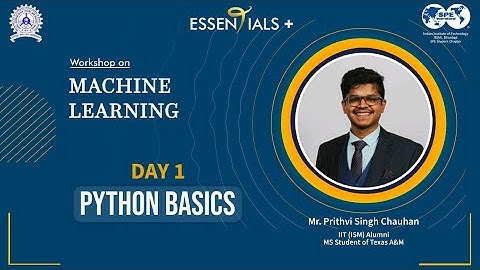 Day-1: Machine Learning Workshop - Python Basics