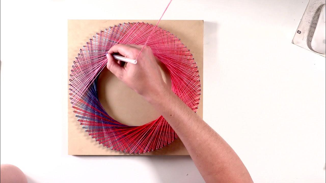 String art circle created from straight lines youtube