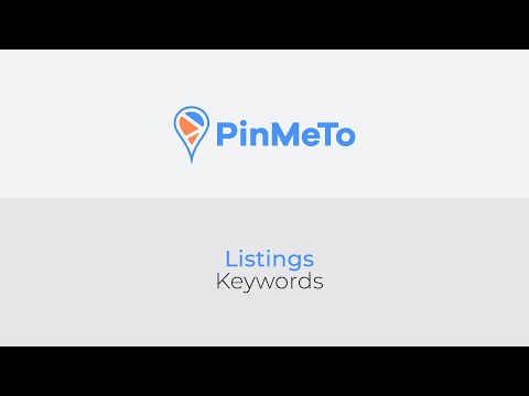 Local Business Listings - Keywords - PinMeTo | Training