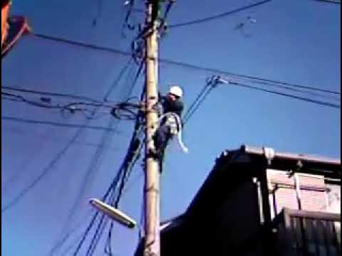 「TEPCOひかり」の光ファイバー引き込み工事 YouTube