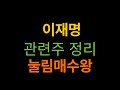 이재명 관련주 총정리
