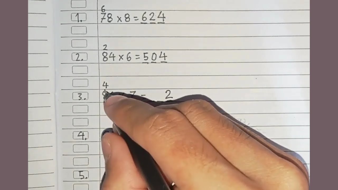 Cara Cepat Menghitung Perkalian 2 Angka dengan 1 Angka