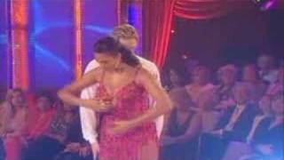 Alesha dixon and matt cutler dance a rumba in week 2 of strictly come
dancing 2007