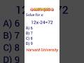 Linear Equation Math Quiz. #maths #education #mathquiz #shorts