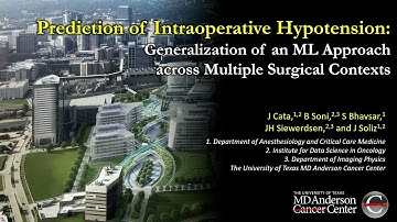 Juan Cata - Prediction of Intraoperative Hypotension: Generalization of a Machine Learning Approach