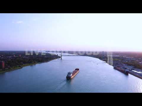 Aerials | Freighter on Detroit River