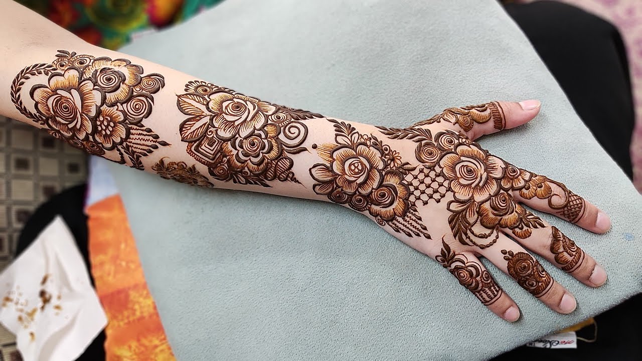 trending khafeef design with beautiful patterns #trending #wedding #bridalhenna #dubai #india #yt