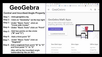 Circle Geometry 36 - GeoGebra - Central and Inscribed Angle Property