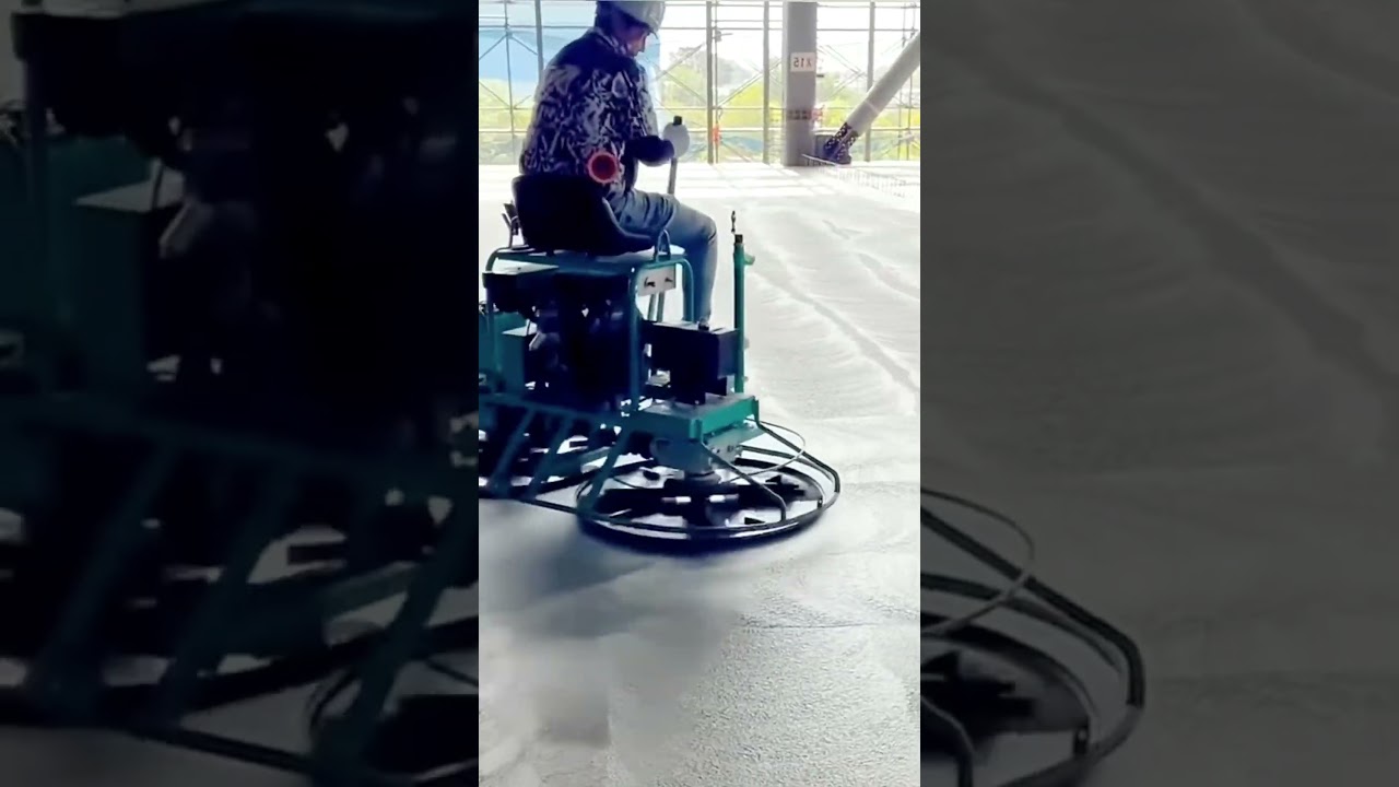 Concrete Finishing Magic: Watch the Power Trowel Work! 