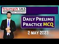 2 May 2023 Daily Prelims Practice MCQ for UPSC CSE 2023 Prelims Previous 25 Year Questions #upsc