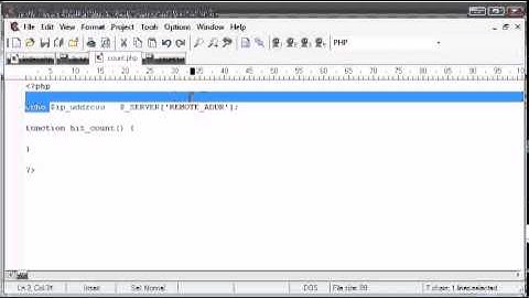 Creating a File Based Unique Hit Counter Part 1 Tutorial  in PHP- MYSQL by For Student Organization